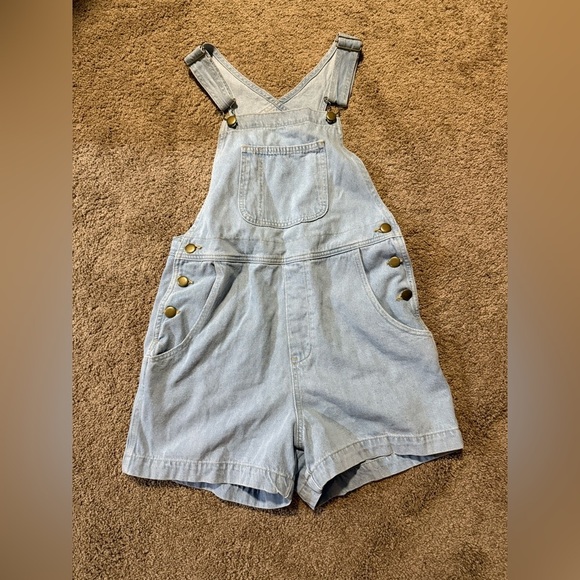 American Apparel Pants - American Apparel Light Wash Short-Alls